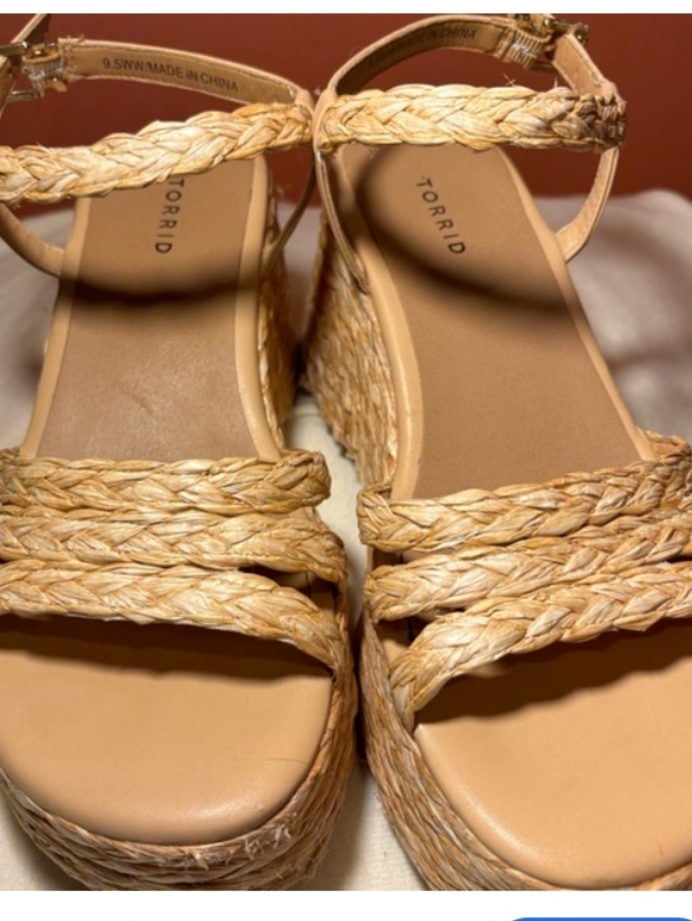Torrid Natural Braided Jute Platform Sandals - Picture 2 of 6